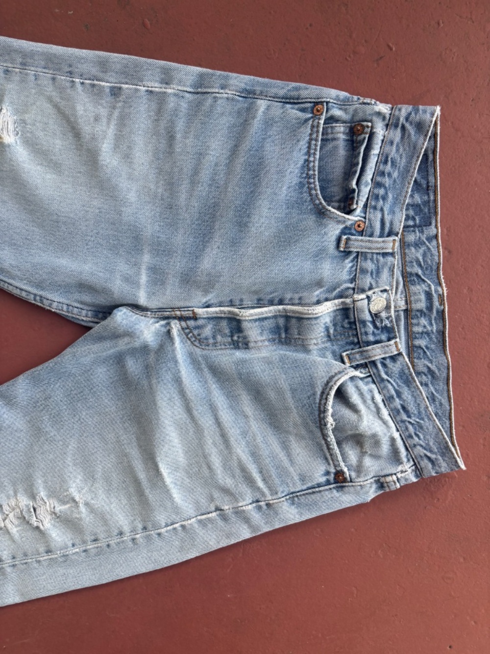 Vintage 80s 90s USA Levis 501 Jeans Actual 27x29 Distressed cone denim fade - Picture 3 of 16
